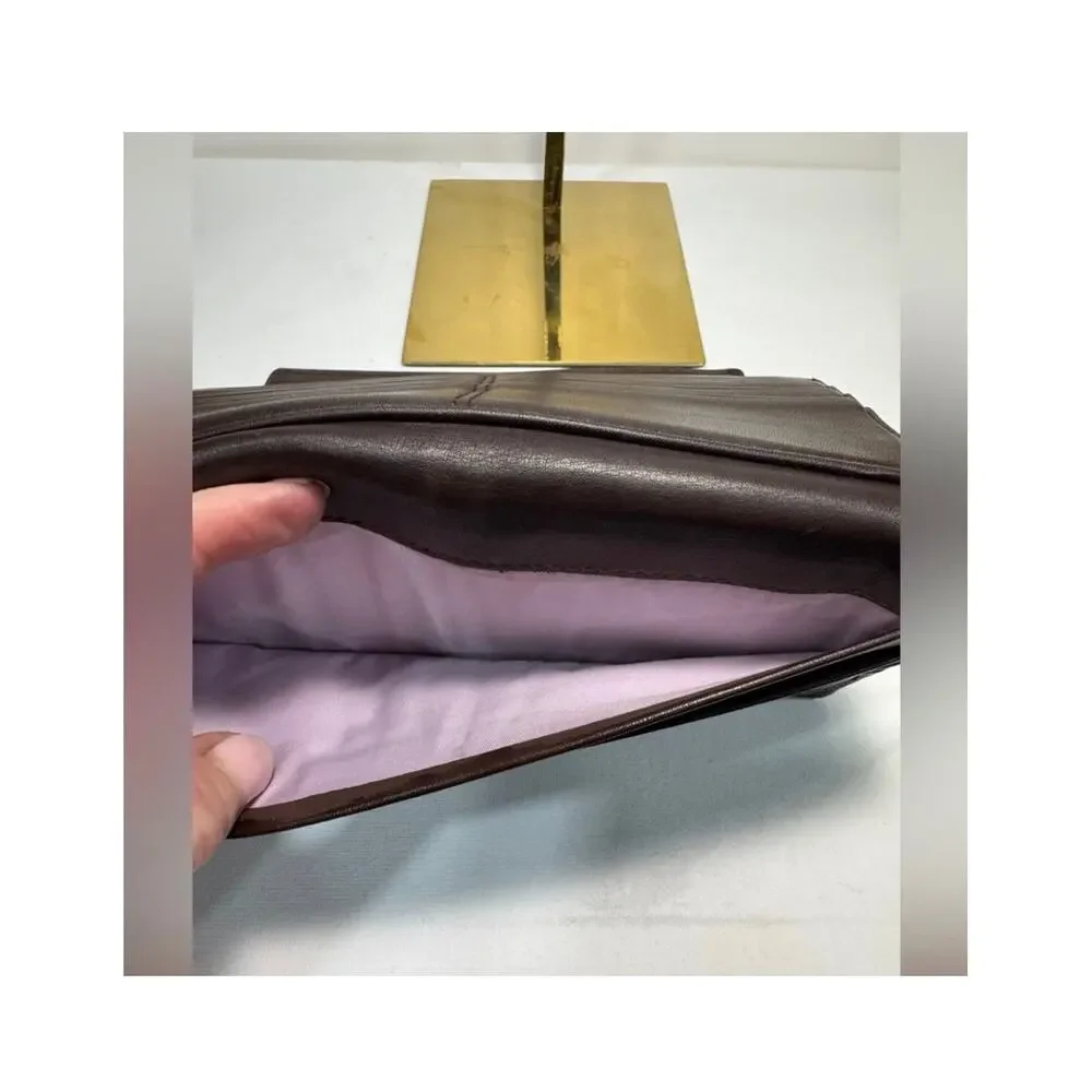 Coach SoHo Brown Burnished Leather Long Wallet